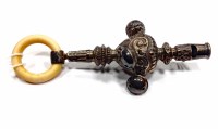 Lot 817 - VICTORIAN BABY'S SILVER RATTLE maker Hilliard...