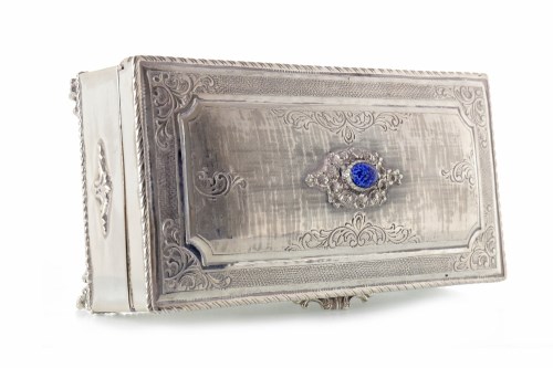 Lot 832 - CONTINENTAL SILVER TRINKET BOX marked 800,...