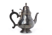 Lot 854 - LATE 20TH CENTURY SILVER TEAPOT OF QUEEN ANNE...