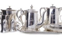 Lot 859 - MID-20TH CENTURY SILVER PLATED TEA AND COFFEE...