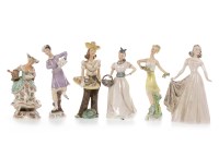 Lot 1205 - SIX EARLY 20TH CENTURY WEDGWOOD & CO. FIGURES...