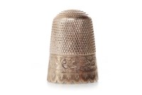 Lot 630 - EARLY TWENTIETH CENTURY THIMBLE with engraved...