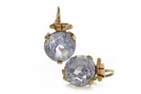 Lot 685 - PAIR OF FOURTEEN CARAT GOLD CREATED SPINEL...
