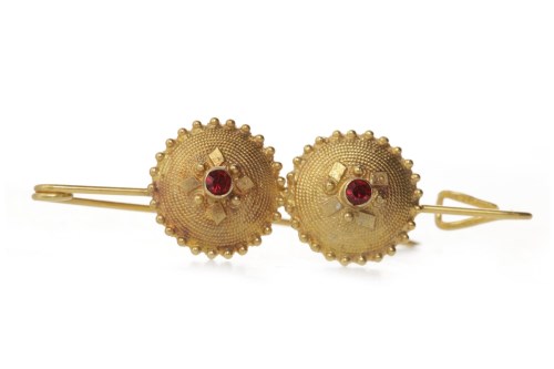 Lot 695 - PASTE SET BROOCH of Sardinian origin, with two...