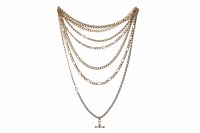 Lot 712 - FOUR NINE CARAT GOLD CHAINS including two...