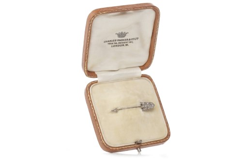 Lot 734 - EDWARDIAN DIAMOND SET PIN in the form of a...
