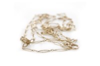 Lot 747 - VICTORIAN GUARD CHAIN formed by open marquise...