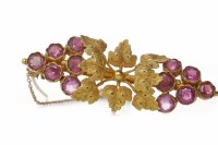 Lot 748 - MID VICTORIAN GARNET BROOCH in the form of two...