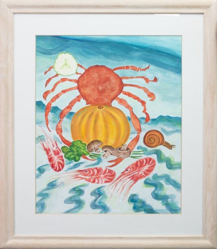 Lot 131 - JUNE TODD CRAB SOUP 66 cm x 55 cm framed and...