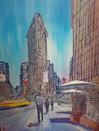 Lot 198 - * PAUL KENTON, SUMMER ON BROADWAY overpainted...