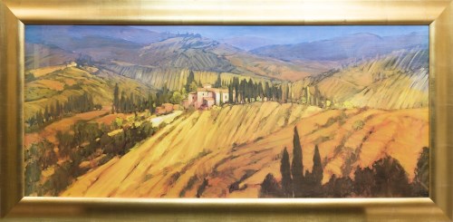 Lot 41 - * PHILIP CRAIG, TUSCANY VIEW oil on board,...