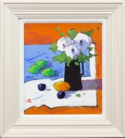 Lot 206 - JAMES ORR, FRUIT AND FLOWERS oil on board,...