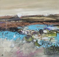 Lot 260 - MAY BYRNE, WINTER SKYLINE mixed media on...