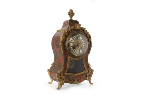 Lot 1404 - 19TH CENTURY BOULLE MANTLE CLOCK the movement...