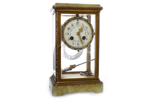 Lot 1461 - EARLY 20TH CENTURY FRENCH ONYX, ORMOLU AND...