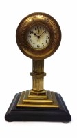 Lot 1463 - BRASS MANTEL CLOCK IN THE FORM OF A SHIP'S...