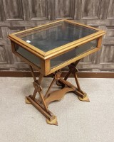 Lot 1620 - STAINED PINE OBLONG BIJOUTERIE TABLE the...
