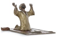 Lot 1641 - IN THE MANNER OF BERGMAN - COLD PAINTED BRONZE...