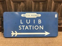 Lot 1683 - DOUBLE SIDED BRITISH RAILWAYS SIGN FOR LUIB...
