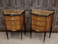 Lot 1718 - PAIR OF KINGWOOD AND GILTMETAL MOUNTED BEDSIDE...
