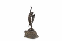 Lot 1725 - BRONZE SCULPTURE OF AN ANGEL. signed to base...