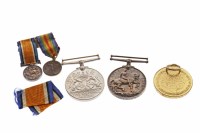 Lot 1727 - GROUP OF WWI MEDALS AWARDED TO ROBERT GREEN...