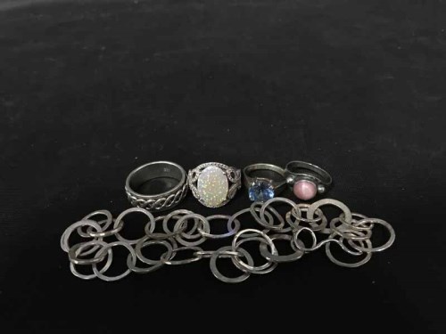 Lot 10 - COLLECTION OF SILVER JEWELLERY including a...