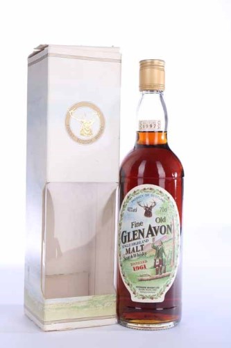 Lot 1573 - FINE OLD GLEN AVON 1961 Highland Single Malt...