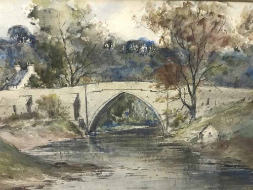 Lot 56 - S W DAVIDSON BRIG O'BALGOWNIE watercolour; and...