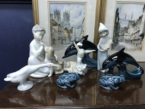 Lot 62 - FOUR LLADRO FIGURES including animals and...