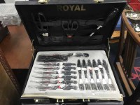 Lot 130 - CASED BERGHOFF CUTLERY SET along with a cased...