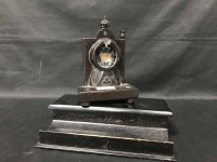 Lot 136 - VICTORIAN BOG OAK WATCH STAND along with a...