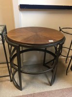 Lot 151A - TWO CAST METAL SIDE TABLES