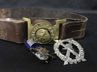 Lot 164 - SCOTS CADETS BELT AND CAP BADGE along with an...