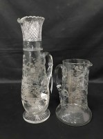 Lot 176 - VICTORIAN TALL BALUSTER WATER JUG with...