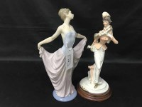 Lot 178 - THREE LLADRO FIGURES OF LADIES along with...