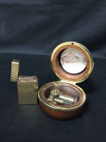 Lot 190 - DUPONT GOLD PLATED GAS LIGHTER along with a...