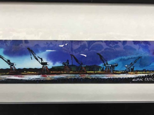Lot 238 - * ERIC DOIG, FULL MOON, CLYDE acrylic and pen...