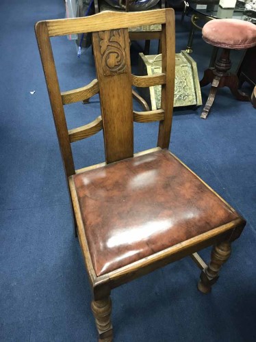 Lot 259 - FOUR OAK DINING CHAIRS