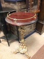 Lot 280A - CIRCULAR TABLE with gilded cast iron pedestal...