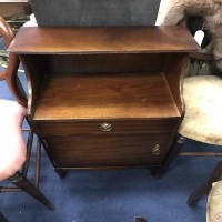 Lot 287 - MAHOGANY SIDE UNIT together with wall mirror