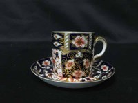 Lot 381 - FOUR ROYAL CROWN DERBY COFFEE CANS AND SAUCERS