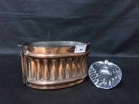 Lot 404 - MID VICTORIAN COPPER JELLY MOULDE AND A...