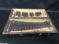 Lot 413 - ART DECO TEA TRAY, PORTABLE XYLOPHONE AND TWO...