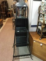 Lot 434 - METAL TAPERING DISPLAY STAND along with four...