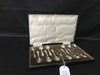 Lot 446 - THREE CASED SETS OF SILVER PLATED CUTLERY