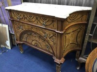Lot 493 - REPRODUCTION MARBLE TOPPED COMMODE