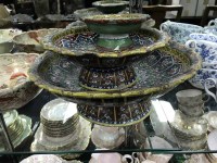 Lot 535 - THREE MIDDLE EASTERN POLYCHROME STONEWARE...