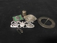 Lot 541 - SHETLAND SILVER BROOCH along with an early...