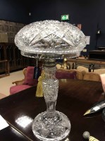 Lot 545 - CRYSTAL MUSHROOM SHAPED LAMP